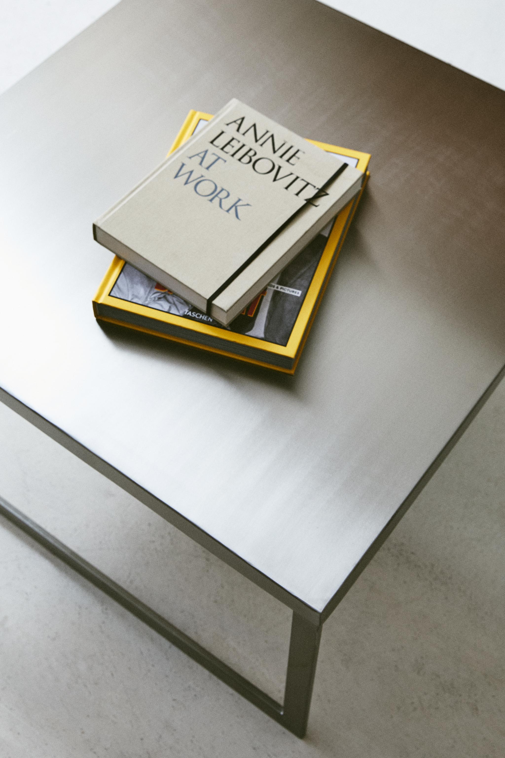 SQUARE STAINLESS STEEL SIDE TABLE